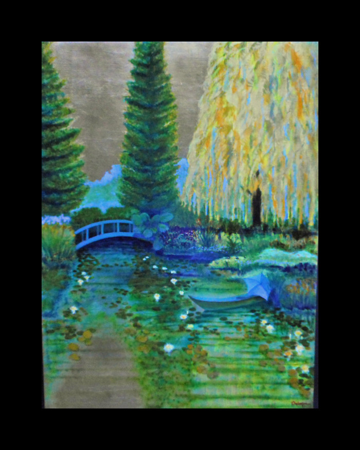 Turquoise Bridge Boat 30x40